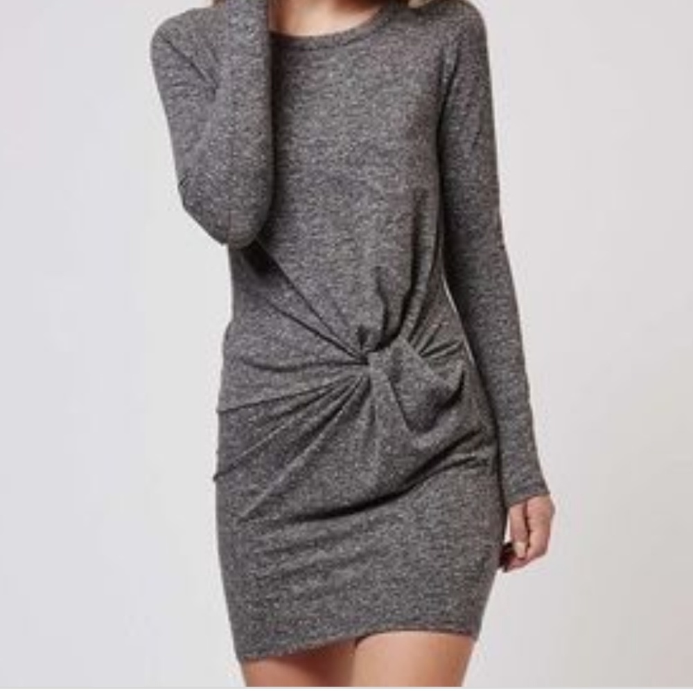 Topshop | Bodycon Sweater Dress w Front Knot